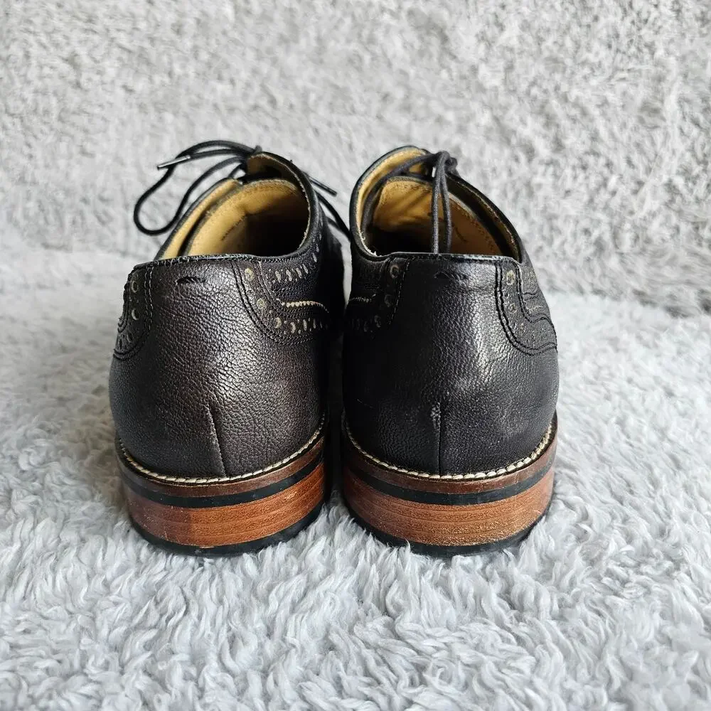Cole Haan Men's Grand OS Lenox Hill Leather Wingtip Oxford Shoes Size 9.5M Black